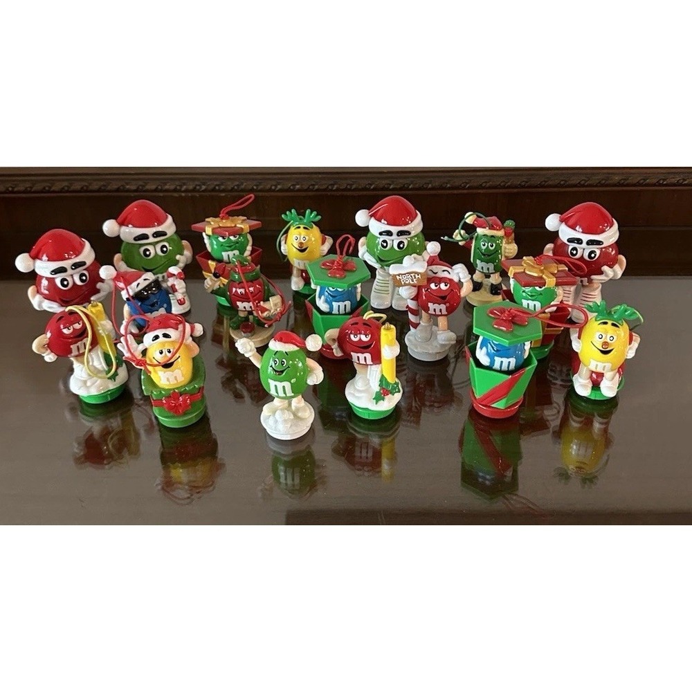 Vintage Mars M&M's‎ Christmas Train Series 18 Candy Toppers Ornaments